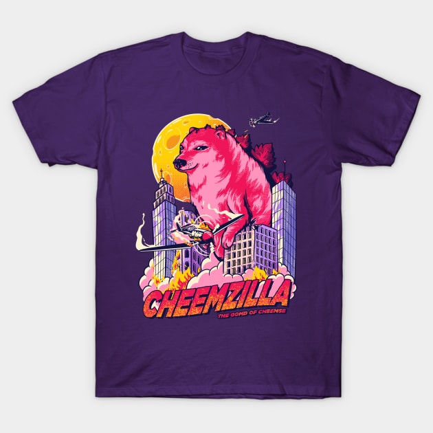 Cheemzilla - The Gomd of Cheemse T-Shirt by anycolordesigns